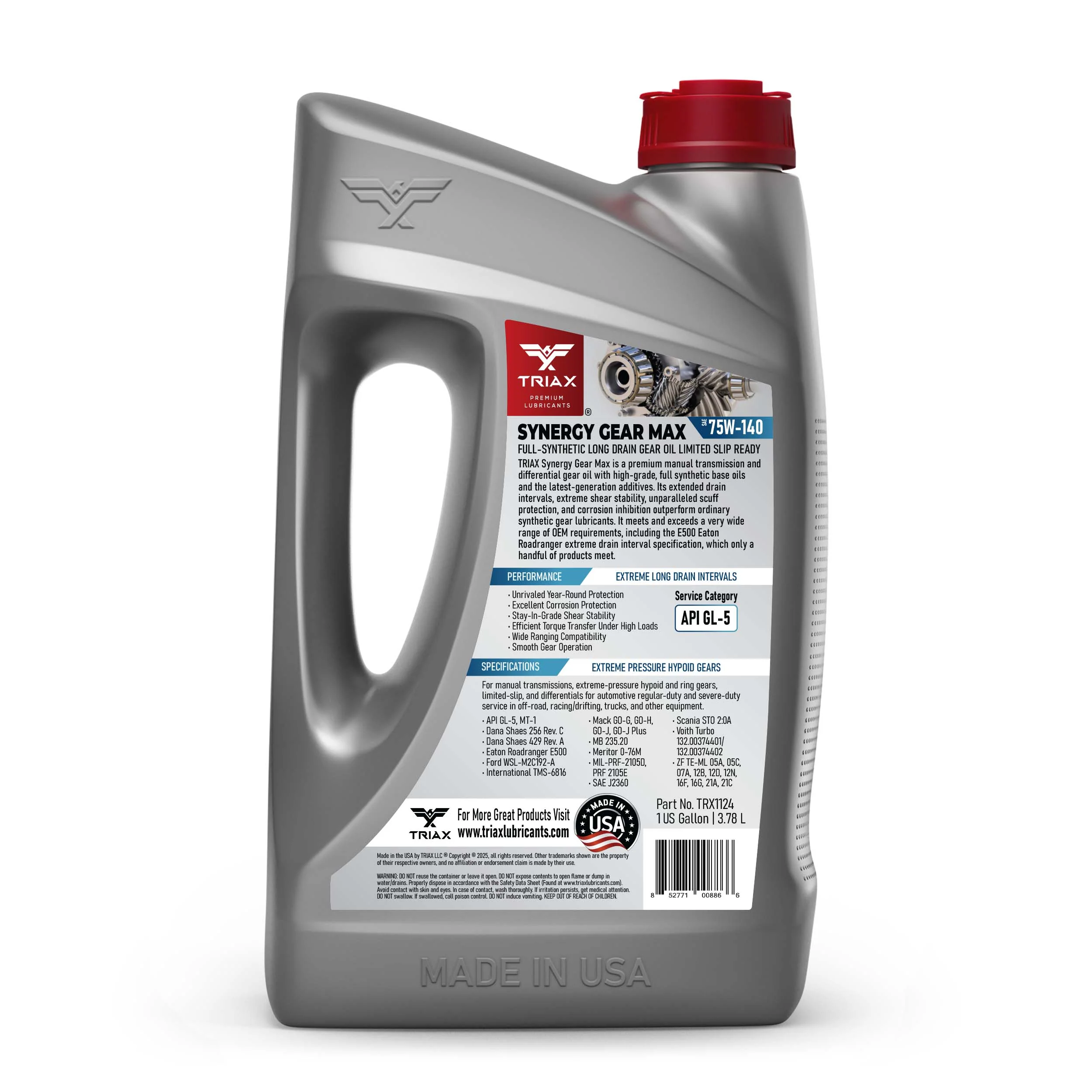 TRIAX Synergy Gear Max 75W-140 GL-5 LS - Image 16