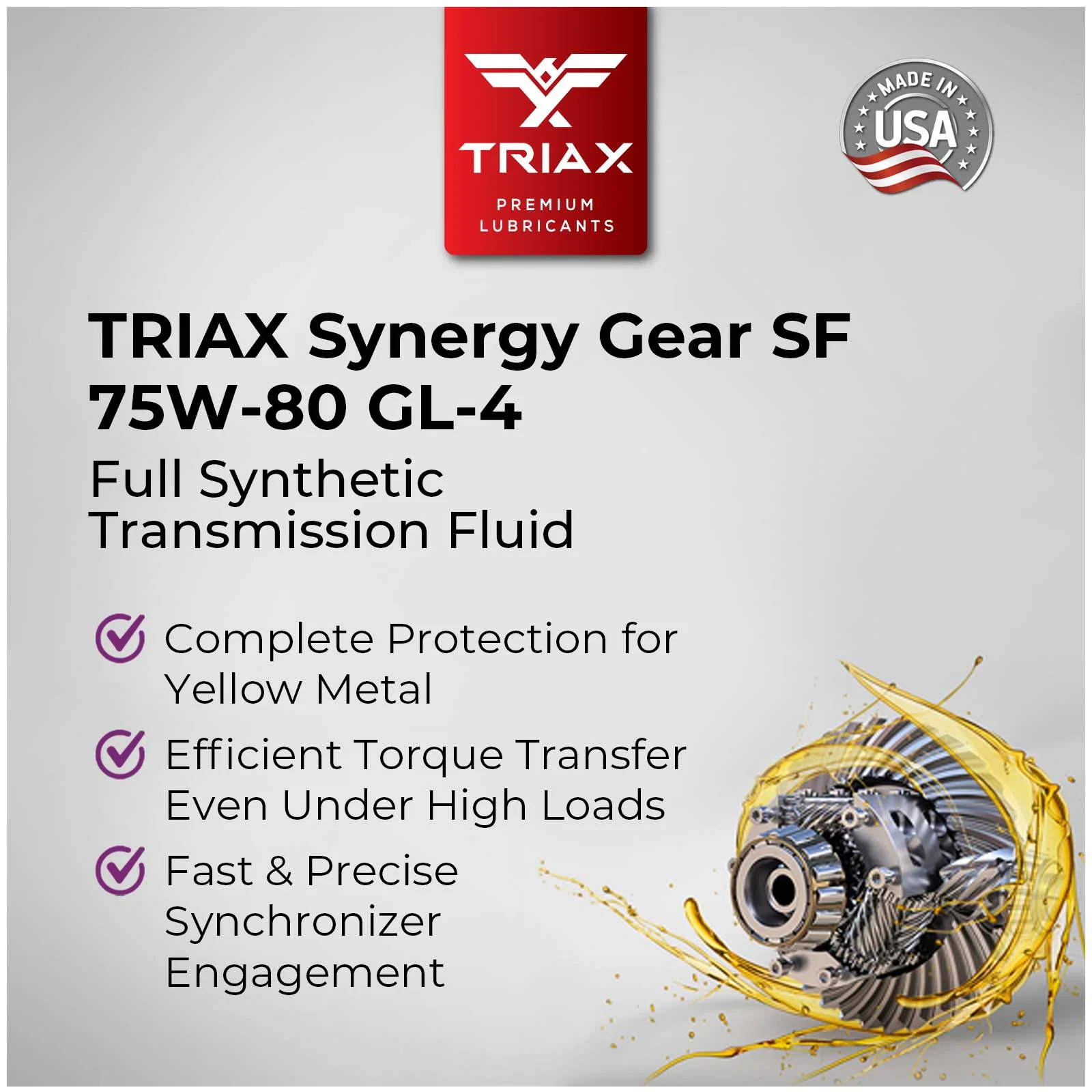 TRIAX Synergy Gear SF 75W-80 GL-4 - Image 4