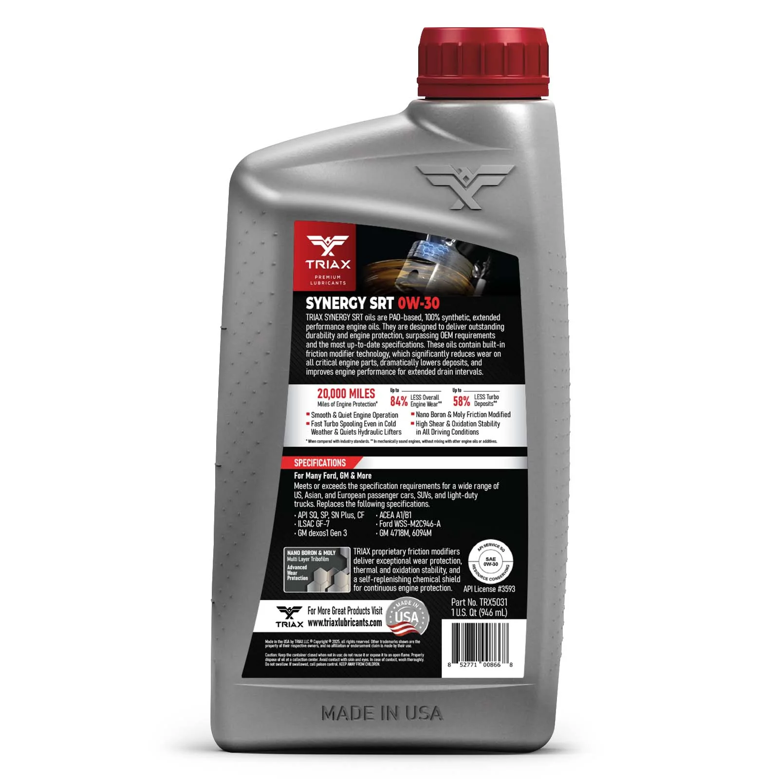 TRIAX Synergy SRT 0W-30 - Image 3