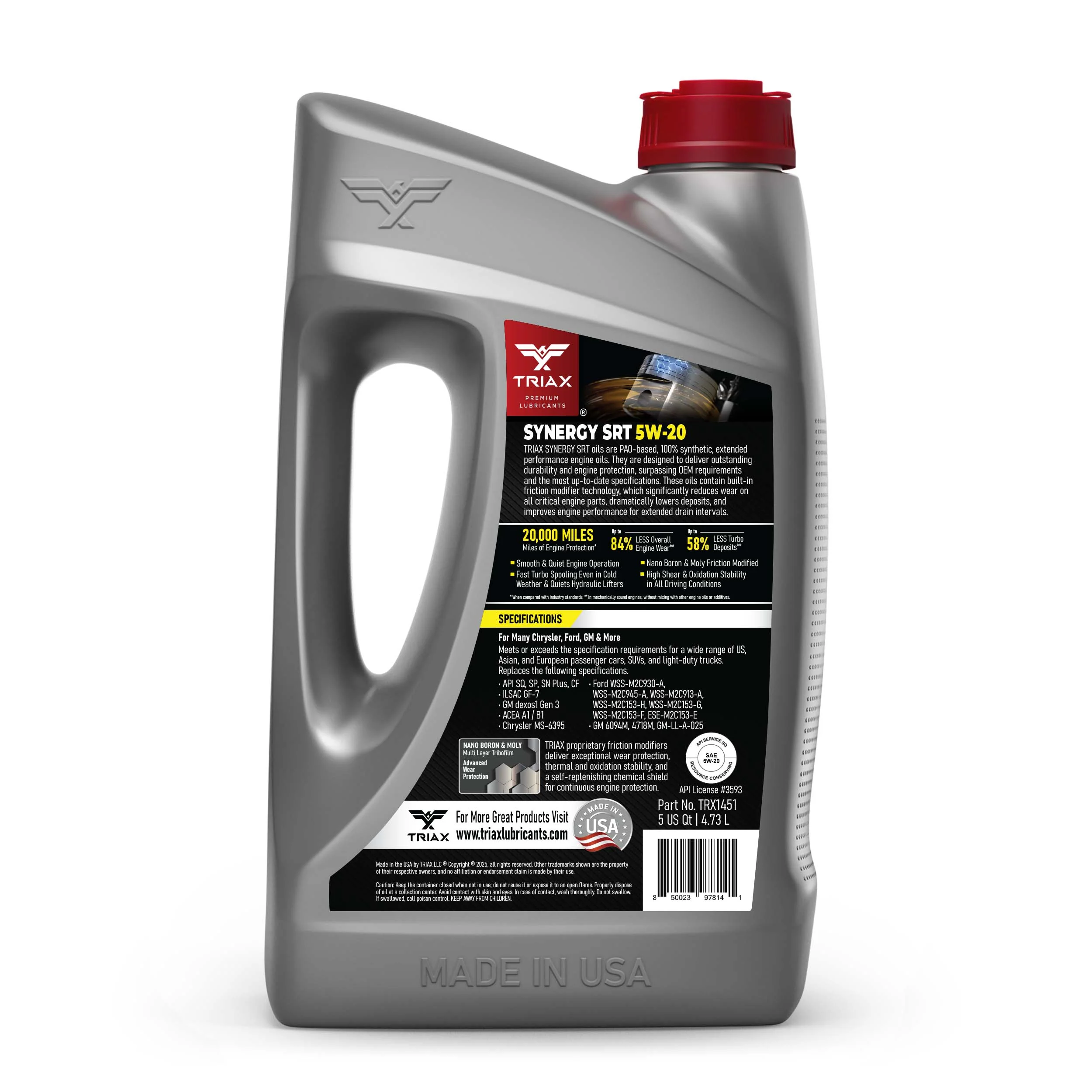 TRIAX Synergy SRT 5W-20 Full Syn - Image 28