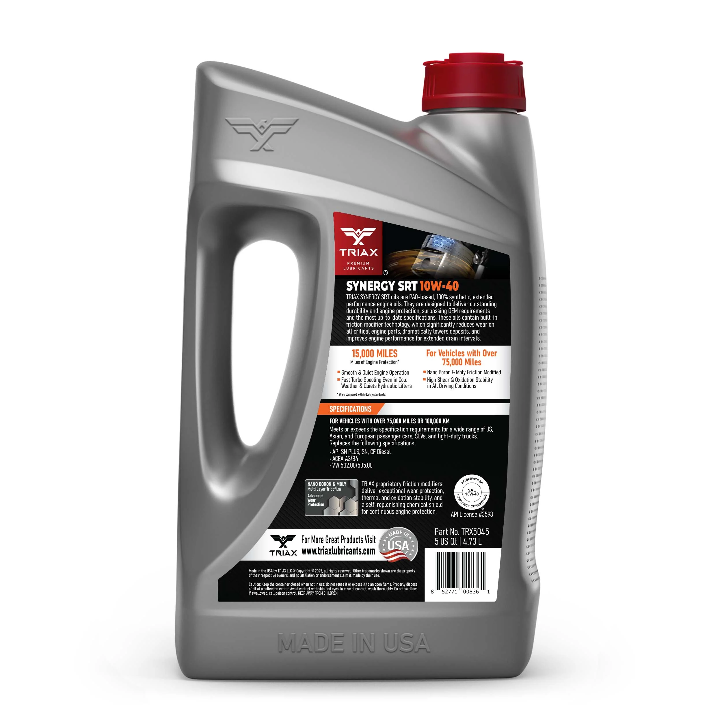 TRIAX Synergy SRT 10W-40 High Mileage - Image 21